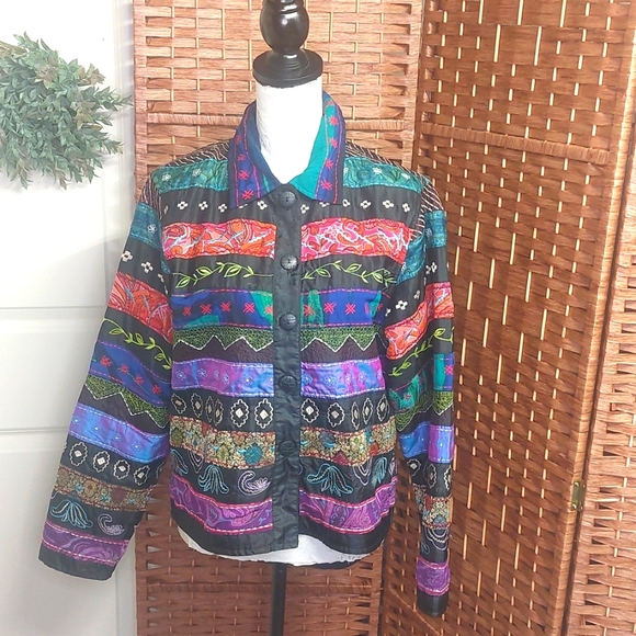 Coldwater Creek Silk Jacket Medium - Picture 1 of 7